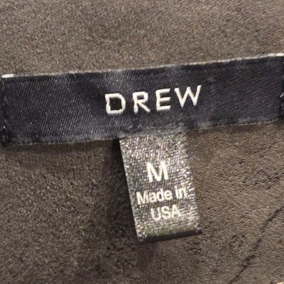 Drew Anthropologie Dark Green Micro Fiber Scrunch Sleeve Button Blazer Medium - Picture 8 of 9